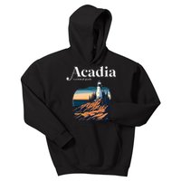 Acadia National Park Maine Retro Style Kids Hoodie