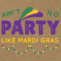 Ain't No Party Like Mardi Gras Beads Celebration Cotton Canvas Backpack