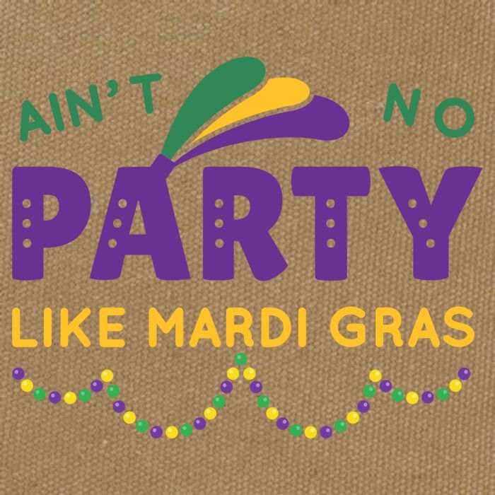 Ain't No Party Like Mardi Gras Beads Celebration Cotton Canvas Backpack
