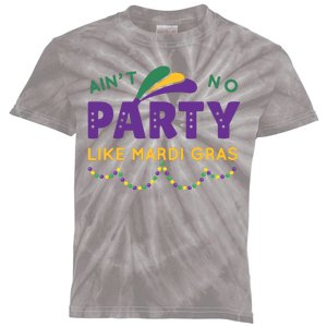 Ain't No Party Like Mardi Gras Beads Celebration Kids Tie-Dye T-Shirt