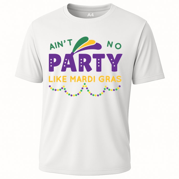 Ain't No Party Like Mardi Gras Beads Celebration Cooling Performance Crew T-Shirt