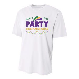 Ain't No Party Like Mardi Gras Beads Celebration Youth Performance Sprint T-Shirt