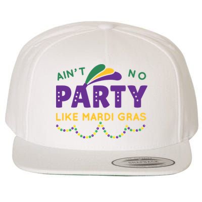 Ain't No Party Like Mardi Gras Beads Celebration Wool Snapback Cap