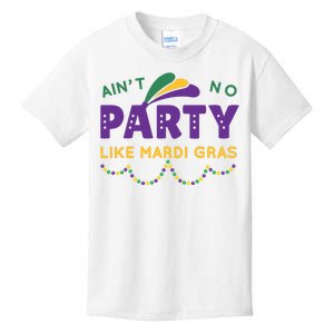 Ain't No Party Like Mardi Gras Beads Celebration Kids T-Shirt