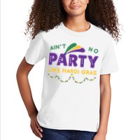 Ain't No Party Like Mardi Gras Beads Celebration Kids T-Shirt