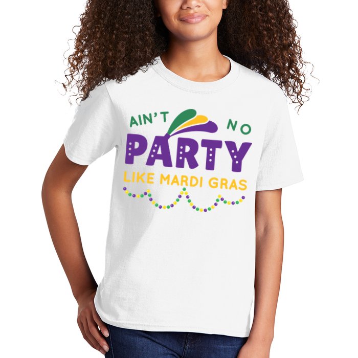 Ain't No Party Like Mardi Gras Beads Celebration Kids T-Shirt