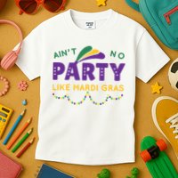 Ain't No Party Like Mardi Gras Beads Celebration Kids T-Shirt