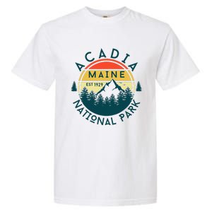 Acadia National Park Maine Mountains Nature Hiking Retro Garment-Dyed Heavyweight T-Shirt