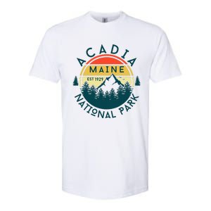 Acadia National Park Maine Mountains Nature Hiking Retro Softstyle CVC T-Shirt