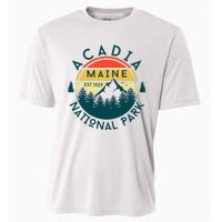 Acadia National Park Maine Mountains Nature Hiking Retro Cooling Performance Crew T-Shirt