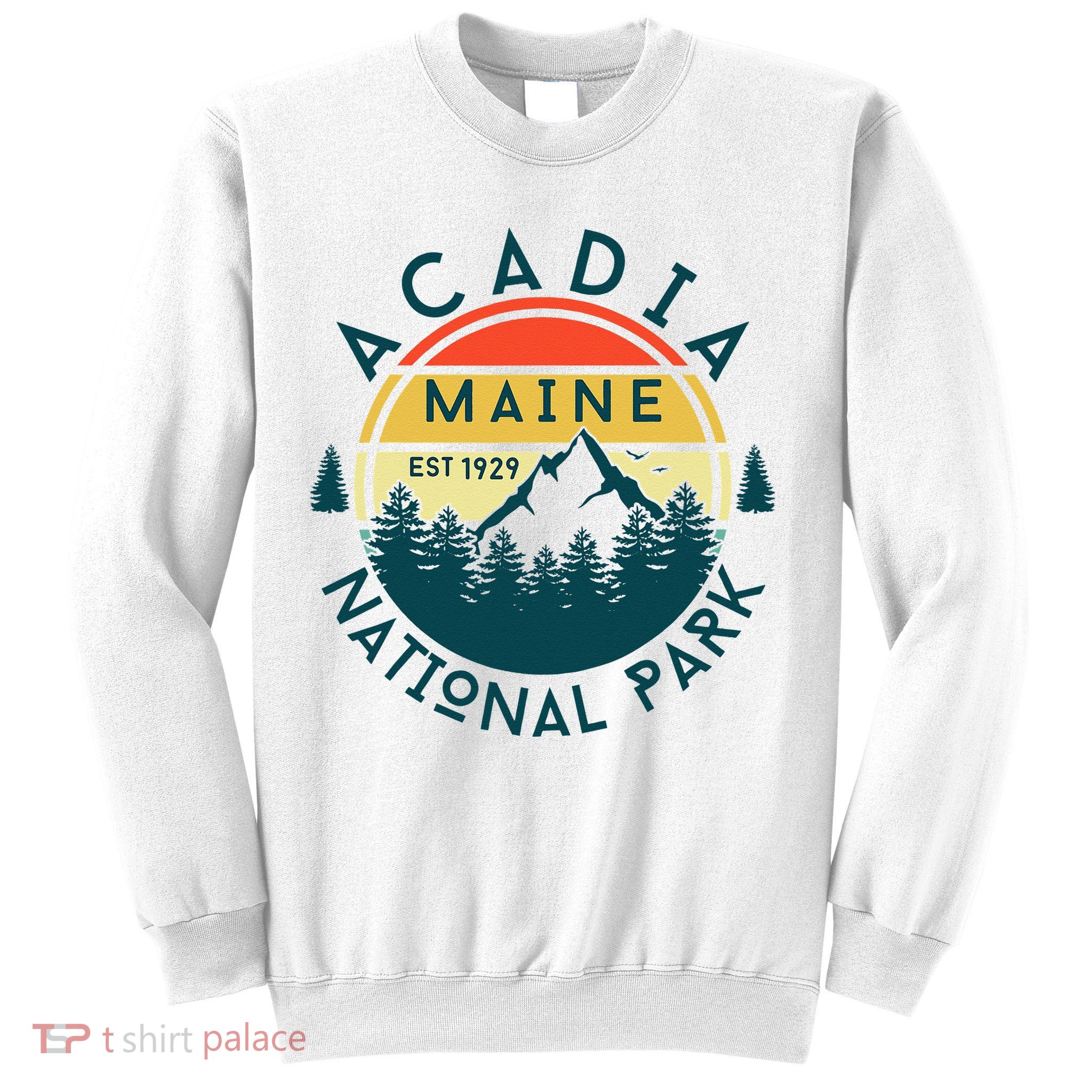 Acadia National Park Maine Mountains Nature Hiking Retro Sweatshirt