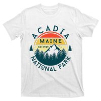 Acadia National Park Maine Mountains Nature Hiking Retro T-Shirt