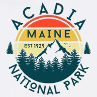 Acadia National Park Maine Mountains Nature Hiking Retro Bucket Hat