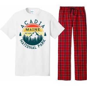 Acadia National Park Maine Mountains Nature Hiking Retro Pajama Set