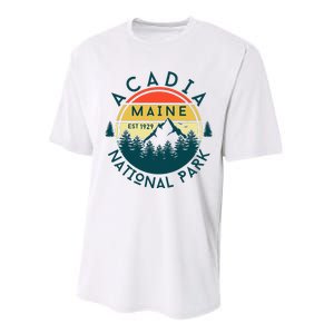 Acadia National Park Maine Mountains Nature Hiking Retro Performance Sprint T-Shirt