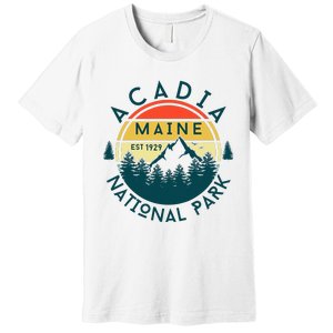 Acadia National Park Maine Mountains Nature Hiking Retro Premium T-Shirt