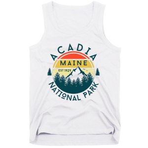 Acadia National Park Maine Mountains Nature Hiking Retro Tank Top