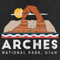 Arches National Park Cool Gift 7 Panel Mesh Trucker Snapback Hat