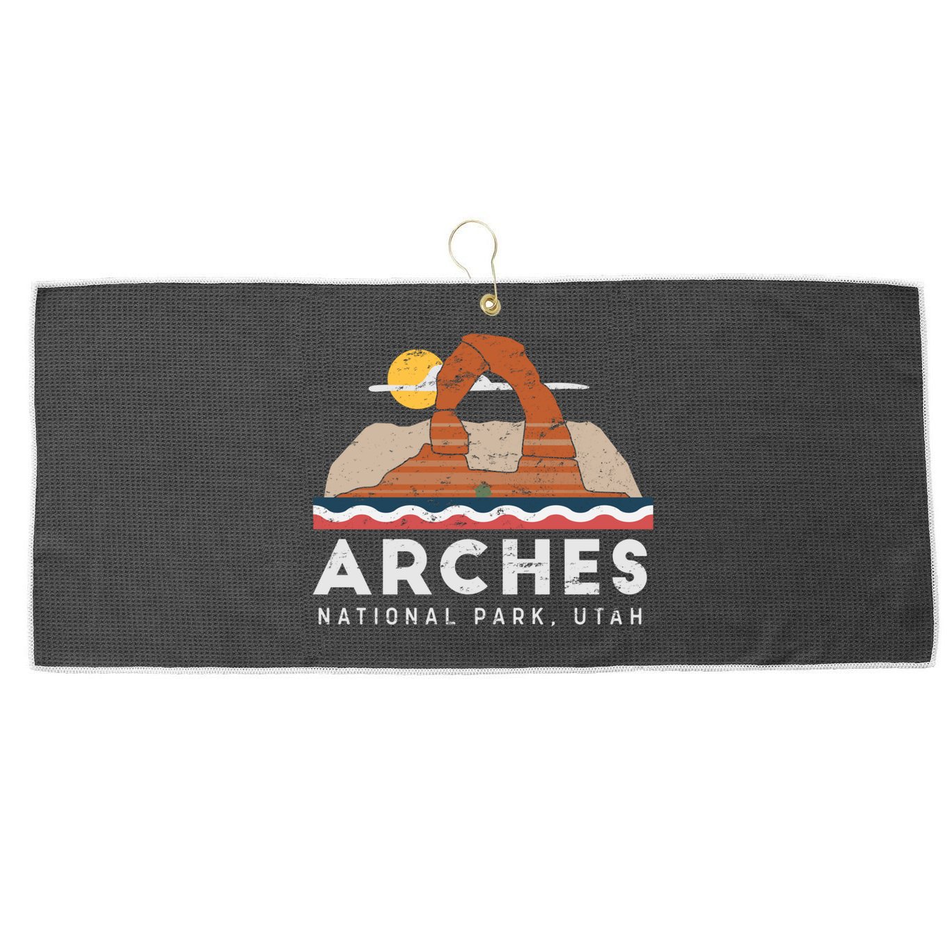 Arches National Park Cool Gift Large Microfiber Waffle Golf Towel