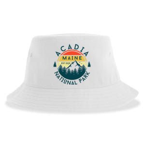 Acadia National Park Maine Mountains Nature Hiking Retro Sustainable Bucket Hat