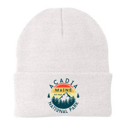 Acadia National Park Maine Mountains Nature Hiking Retro Beanie