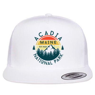 Acadia National Park Maine Mountains Nature Hiking Retro Flatbill Hat
