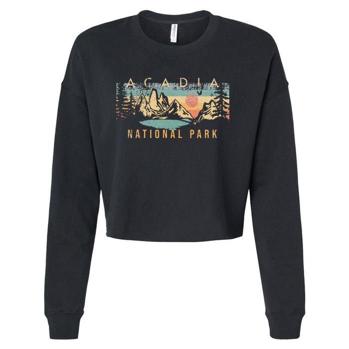 Acadia National Park Cropped Pullover Crew