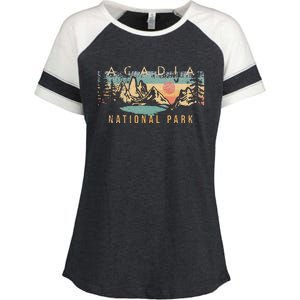 Acadia National Park Enza Ladies Jersey Colorblock Tee