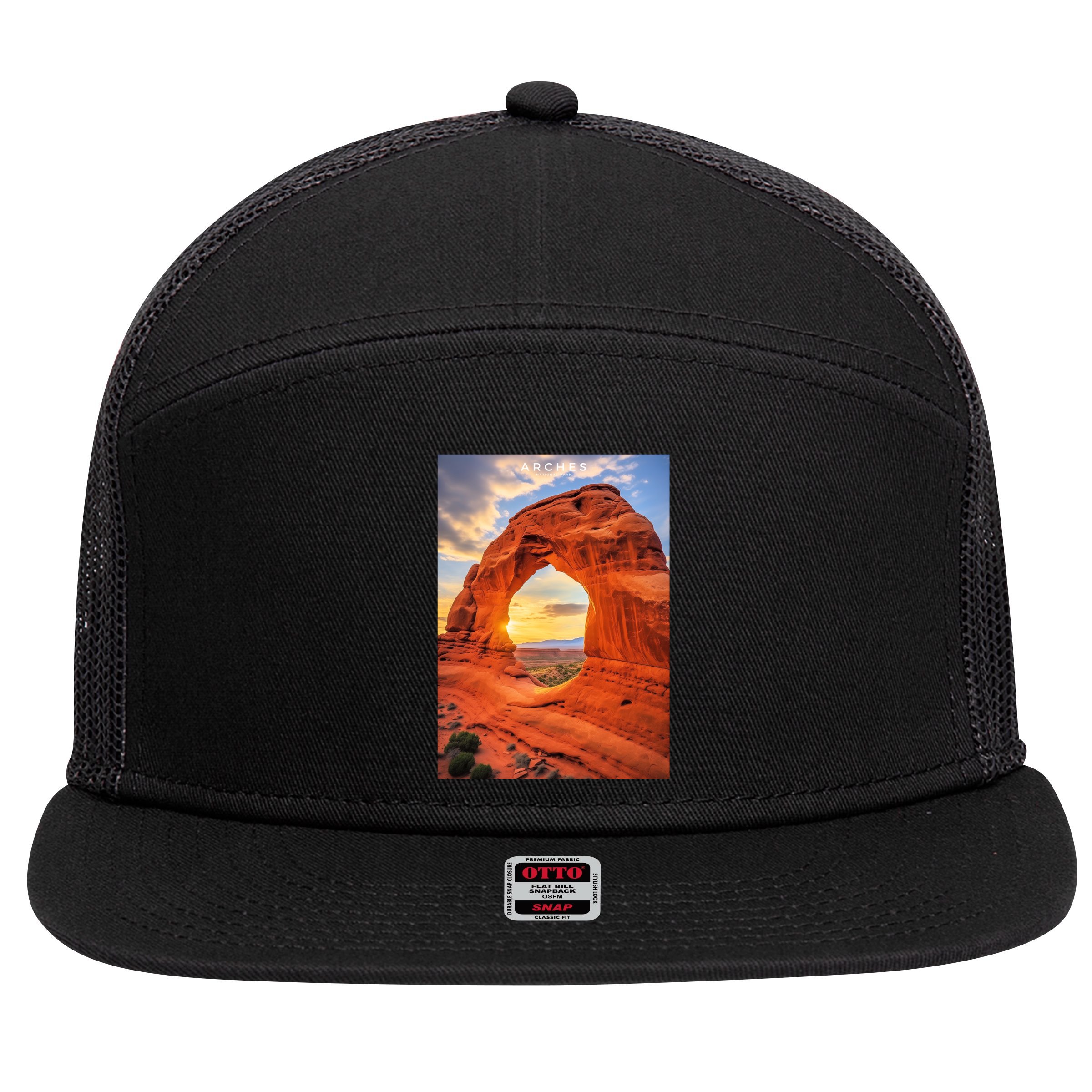 Arches National Park Photographic 7 Panel Mesh Trucker Snapback Hat