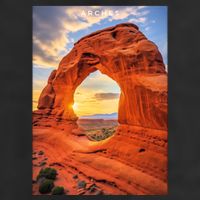 Arches National Park Photographic 7 Panel Mesh Trucker Snapback Hat