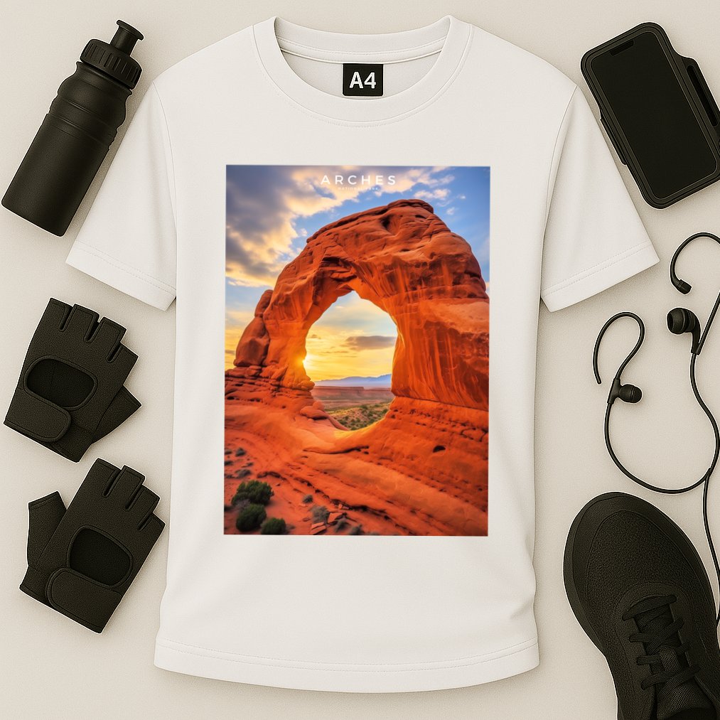 Arches National Park Photographic Cooling Performance Crew T-Shirt