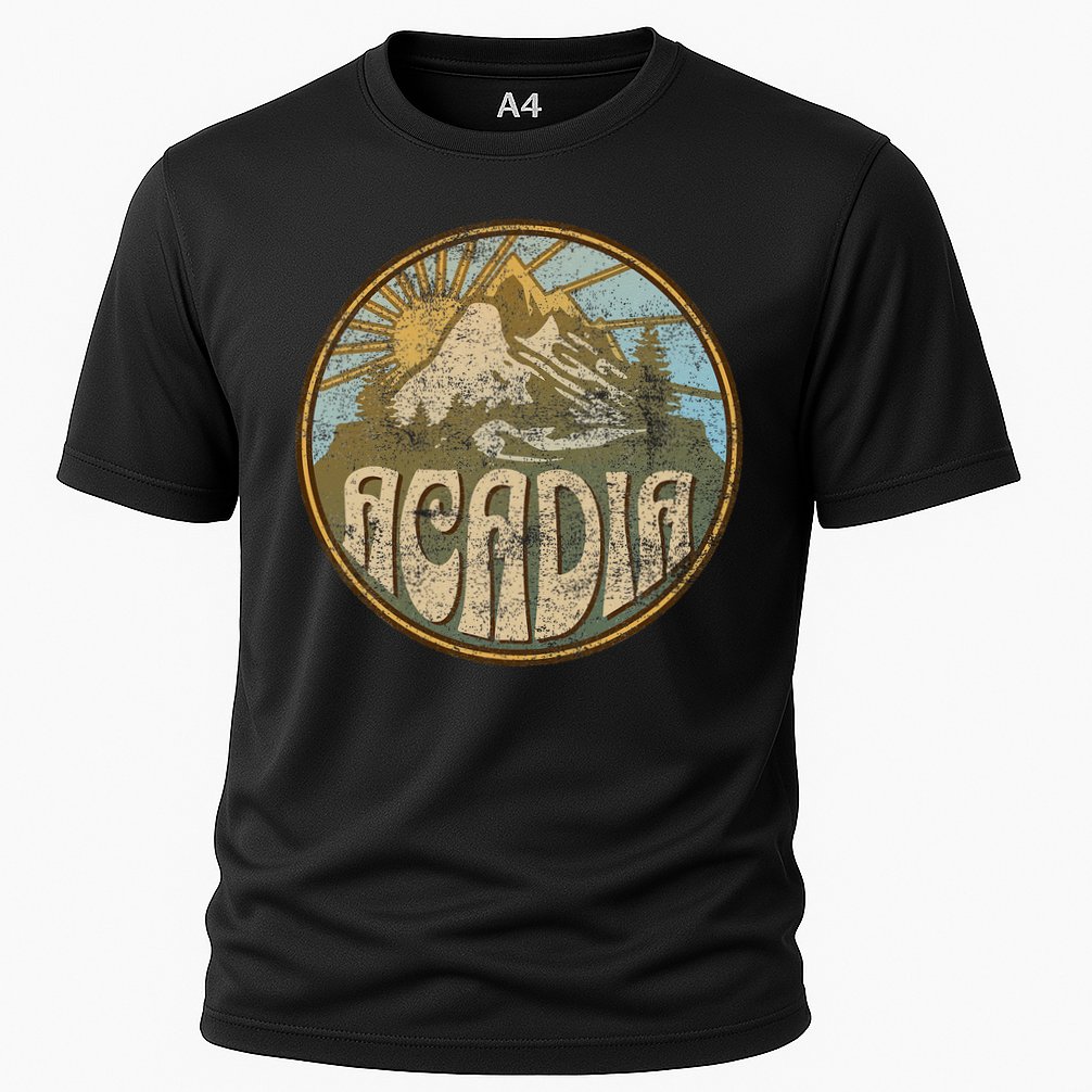 Acadia National Park Maine Nature Mountains Hiking Outdoors Cooling Performance Crew T-Shirt