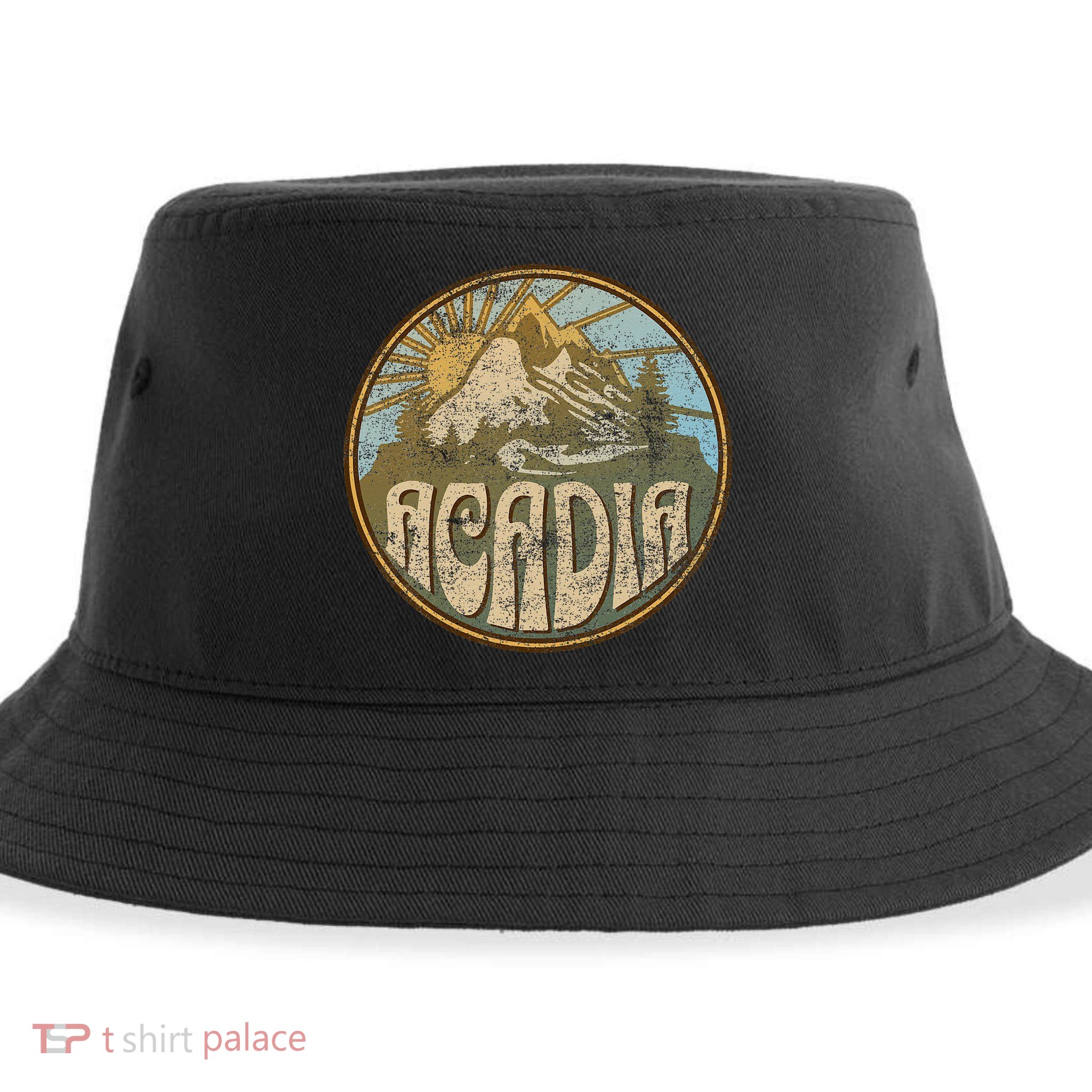 Acadia National Park Maine Nature Mountains Hiking Outdoors Sustainable Bucket Hat