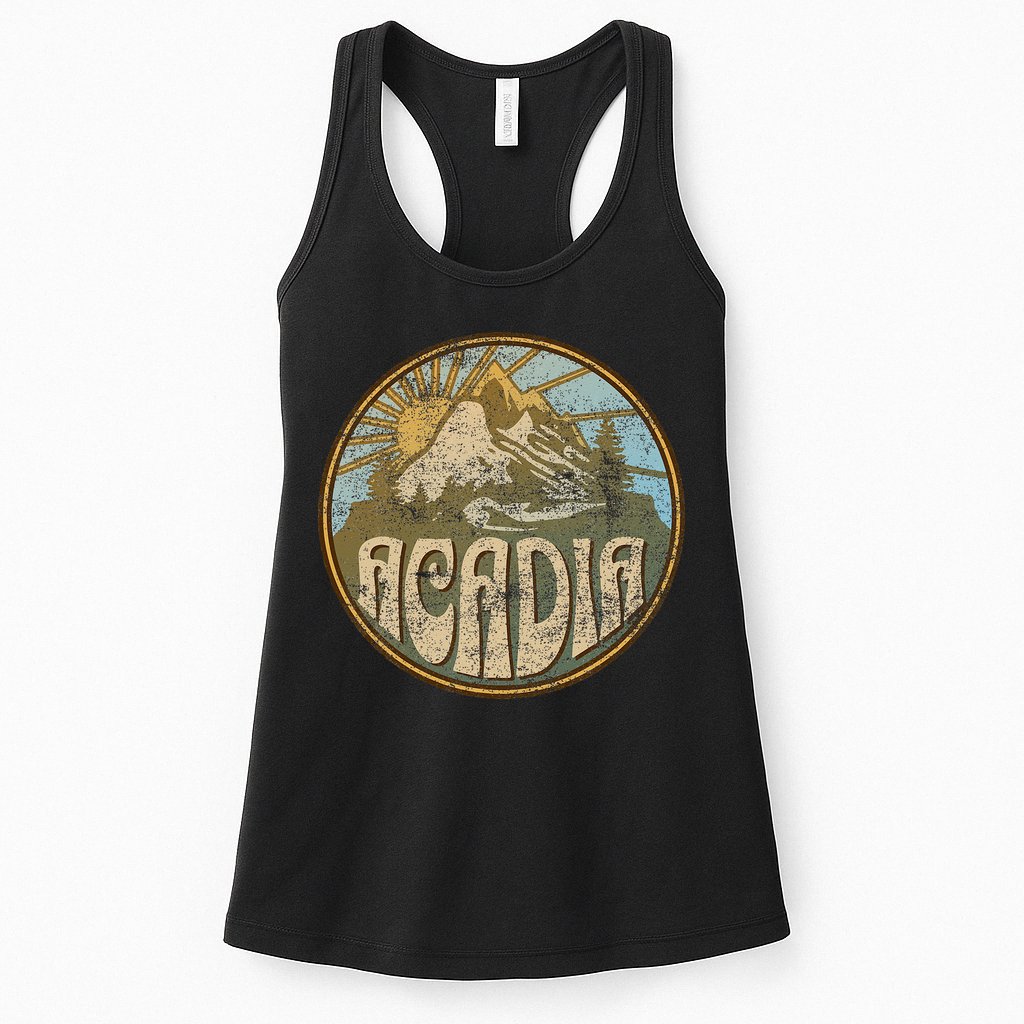 Acadia National Park Maine Nature Mountains Hiking Outdoors Womens Tank Top