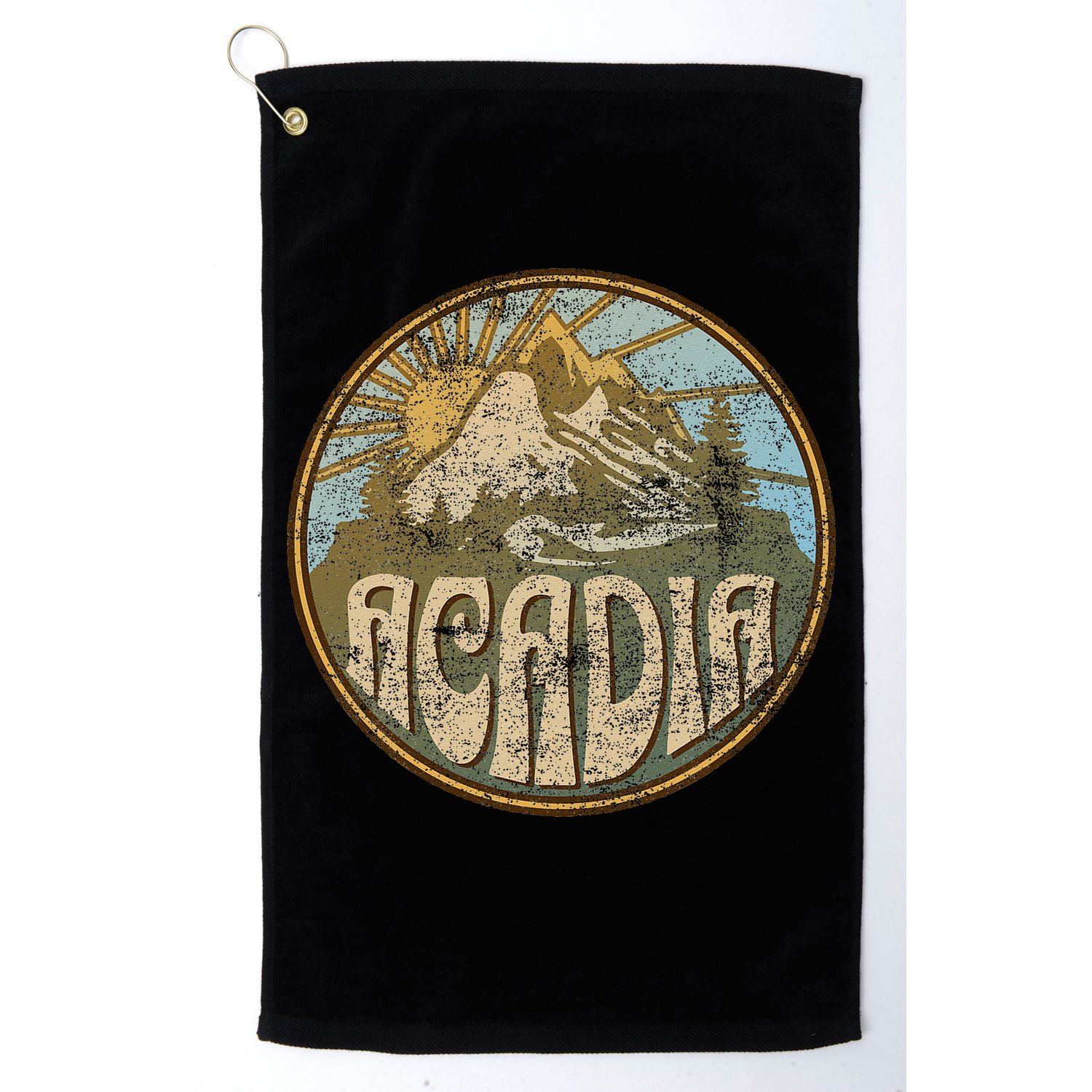 Acadia National Park Maine Nature Mountains Hiking Outdoors Golf Towel