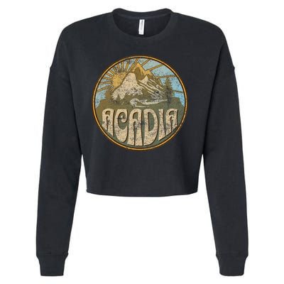 Acadia National Park Maine Nature Mountains Hiking Outdoors Cropped Pullover Crew