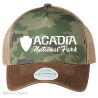 Acadia National Park Retro Arrowhead Wordmark Legacy Tie Dye Trucker Hat
