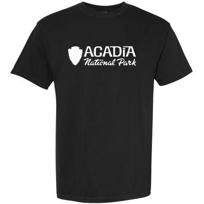 Acadia National Park Retro Arrowhead Wordmark Garment-Dyed Heavyweight T-Shirt