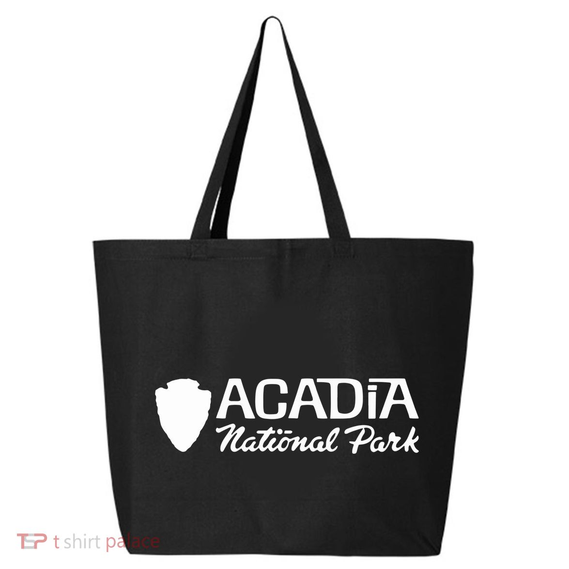 Acadia National Park Retro Arrowhead Wordmark 25L Jumbo Tote