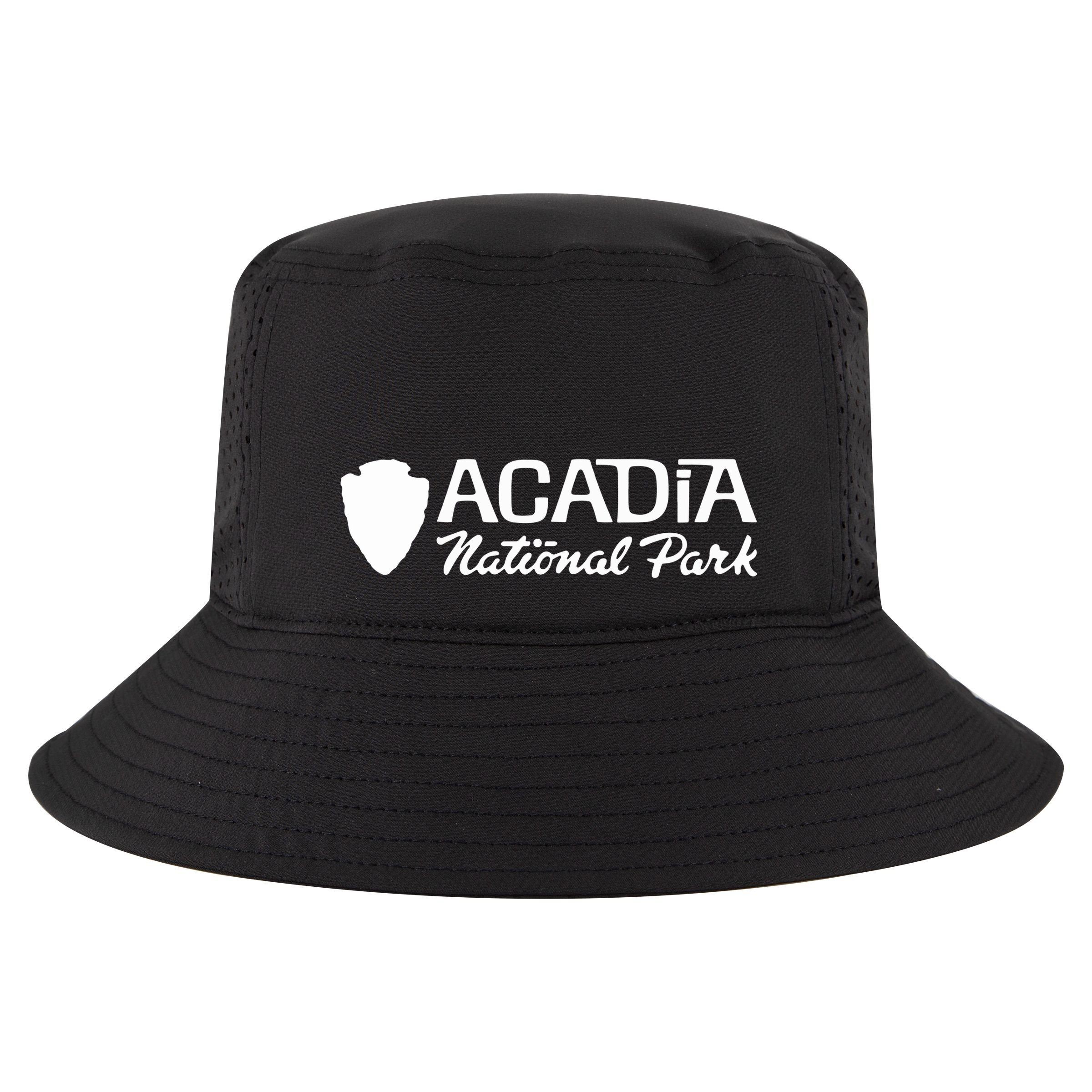 Acadia National Park Retro Arrowhead Wordmark Women's Crop Top Tee