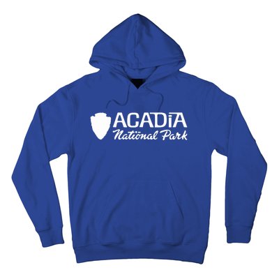 Acadia National Park Retro Arrowhead Wordmark Hoodie