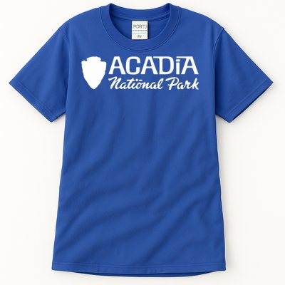 Acadia National Park Retro Arrowhead Wordmark Tall T-Shirt