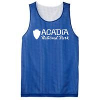 Acadia National Park Retro Arrowhead Wordmark Mesh Reversible Basketball Jersey Tank