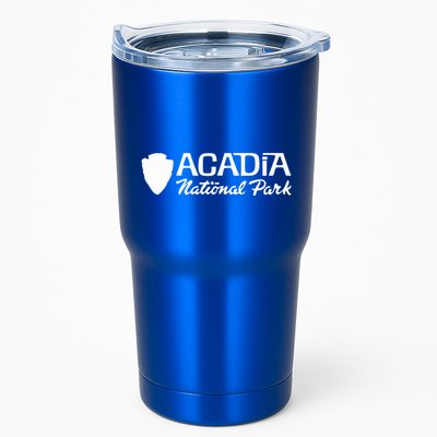 Acadia National Park Retro Arrowhead Wordmark Tumbler