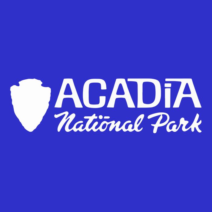 Acadia National Park Retro Arrowhead Wordmark Magnet