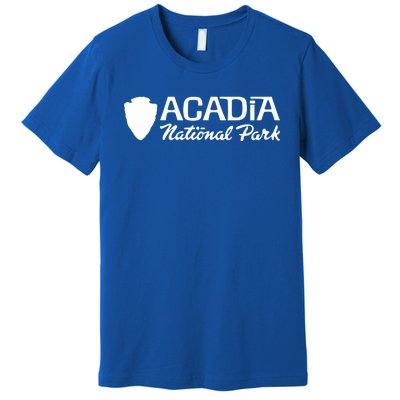 Acadia National Park Retro Arrowhead Wordmark Premium T-Shirt