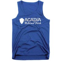 Acadia National Park Retro Arrowhead Wordmark Tank Top