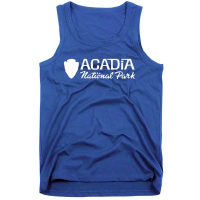 Acadia National Park Retro Arrowhead Wordmark Tank Top