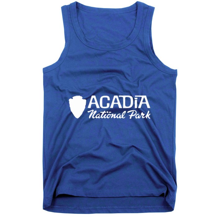 Acadia National Park Retro Arrowhead Wordmark Tank Top