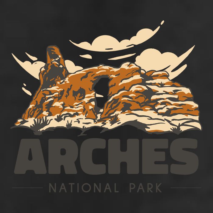 Arches National Park Utah 7 Panel Mesh Trucker Snapback Hat
